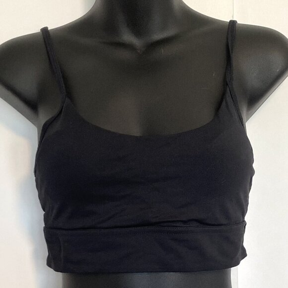 Forever 21 Sports Bra Black Cutout With Open Back Women's‎ Size Small - Picture 1 of 3